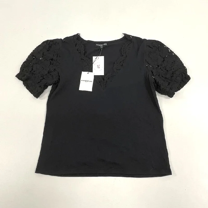 NWT Women's Generation Love Black Lace Sleeve Blouse - Size XS Smart Business Blouse