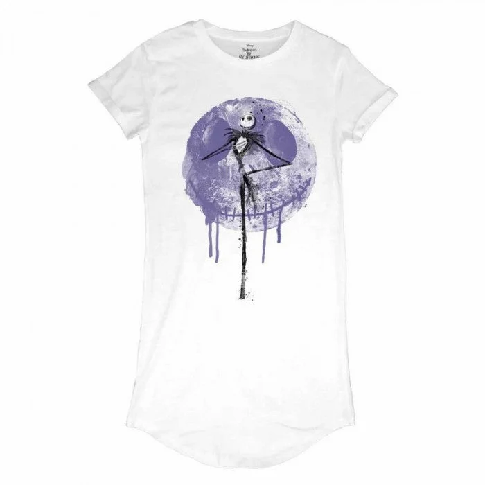 Nightmare Before Christmas Womens/Ladies Moon Drip T-Shirt Dress-- Wool Fabric Cashmere Fabric Tweed Fabric Nightmare Before Christmas Womens/Ladies Moon Drip T-Shirt Dress-- Wool Fabric Cashmere Fabric Tweed Fabric