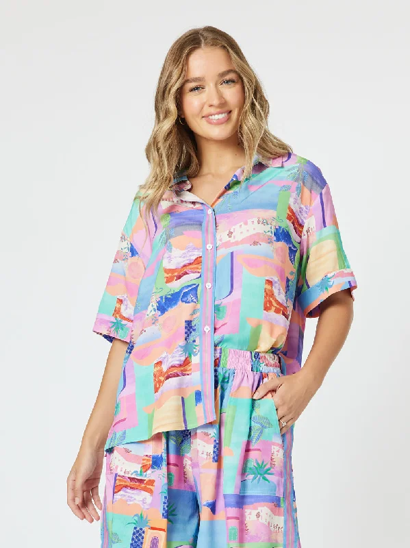 Bahamas Shirt - Pink-- Cashmere Blend Cotton Blend Poly Blend
