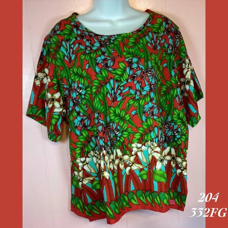 204X - 332FG , Sleeved blouse plus size Soft Modal Blouse