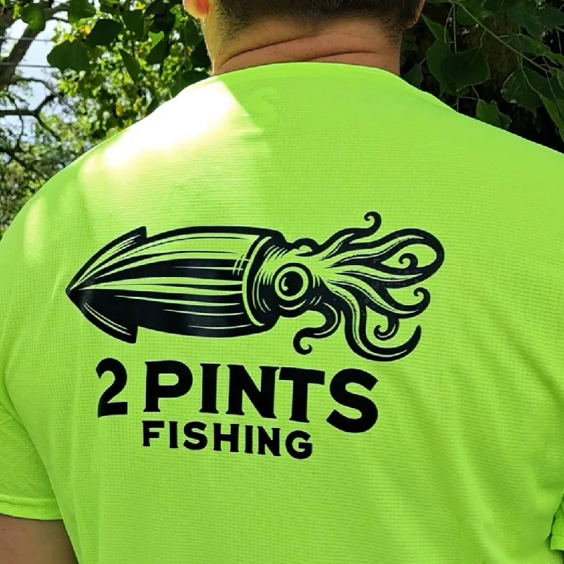 1st Edition Squid T-Shirt ☆ Lightweight Breathable Sun Protection Fishing Shirt-- Hooded Caped Shawl Collar