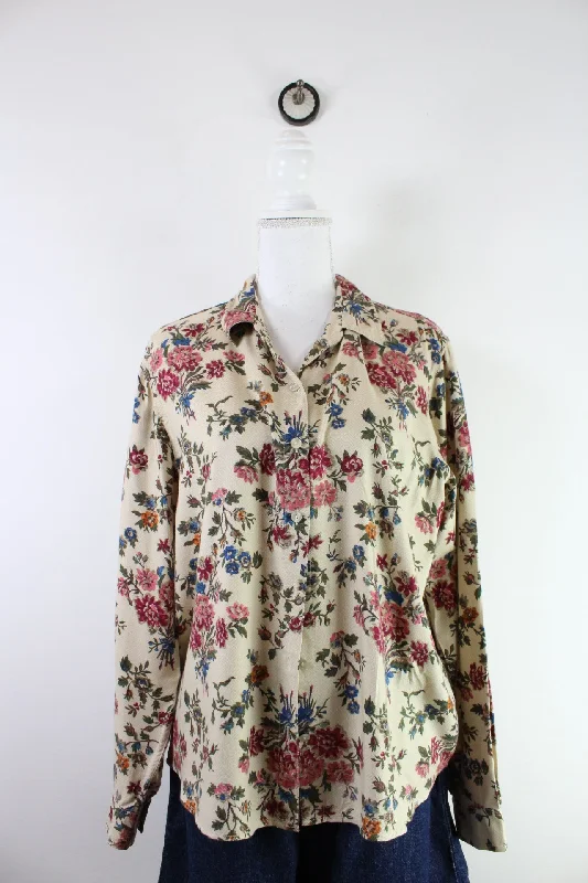 Vintage Liz Claiborne Blouse (L) Feminine Pastel Blouse