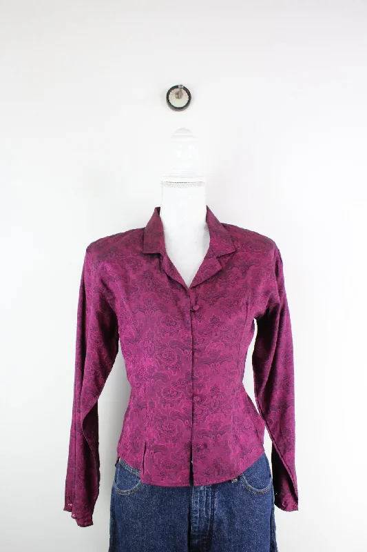 Vintage Inspiration Blouse (M) Double Button Blouse