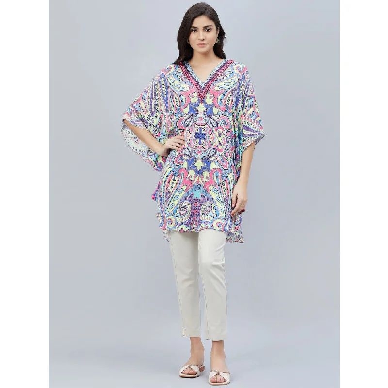 First Resort by Ramola Bachchan Blue Paisley Mini Dress Fashionable A-Line Mini Dress First Resort by Ramola Bachchan Blue Paisley Mini Dress Fashionable A-Line Mini Dress