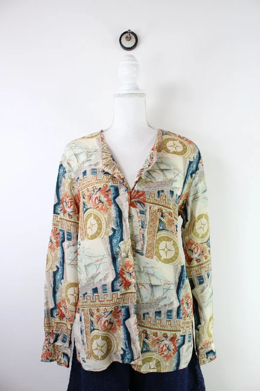 Vintage Tess Blouse (XS) Backless Summer Blouse