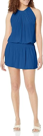 Paris Sleeveless Mini Dress Cabana Blue - Ramy Brook Cozy Jersey Mini Dress