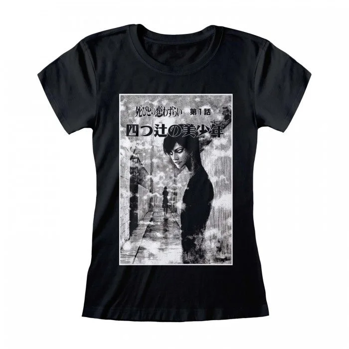 Junji-Ito Womens/Ladies Fitted T-Shirt-- Hooded Caped Shawl Collar