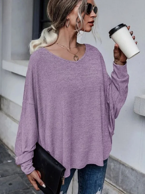 Charlie Full Size Double Tie Drop Shoulder Long Sleeve T-Shirt-- Anti-Pilling Machine Wash Handmade Charlie Full Size Double Tie Drop Shoulder Long Sleeve T-Shirt-- Anti-Pilling Machine Wash Handmade