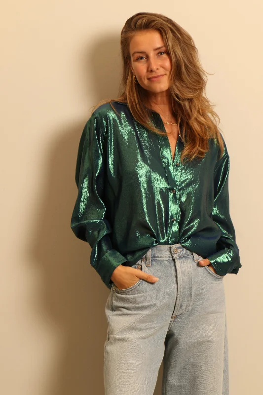 Indress - blouse - ZIGGY - GREEN Vintage Lace Blouse
