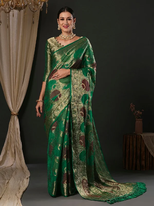 Women's Georgette Teal green Woven Design Designer Saree With Blouse Piece Casual Stripe Blouse Women's Georgette Teal green Woven Design Designer Saree With Blouse Piece Casual Stripe Blouse