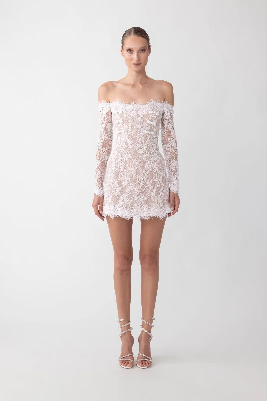 Rachael Lace Mini Dress Stylish Spaghetti Strap Mini Dress