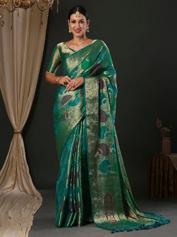 Women's Georgette Light Blue Woven Design Designer Saree With Blouse Piece Sleeveless Chiffon Blouse Women's Georgette Light Blue Woven Design Designer Saree With Blouse Piece Sleeveless Chiffon Blouse