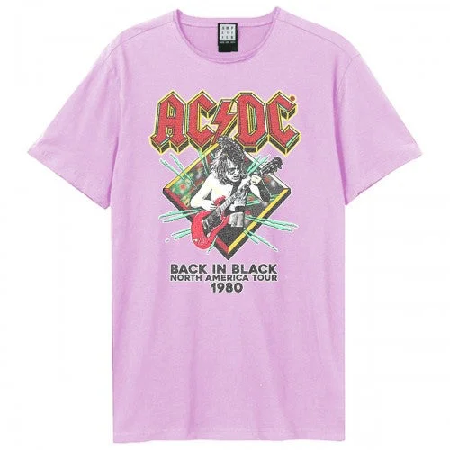 Amplified Unisex Adult North America Tour 80 AC/DC Vintage T-Shirt-- Fleece Nylon Spandex Amplified Unisex Adult North America Tour 80 AC/DC Vintage T-Shirt-- Fleece Nylon Spandex