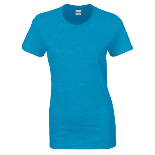 Gildan Womens/Ladies Heather T-Shirt-- Fitted T-Shirt Seamless Stretchy
