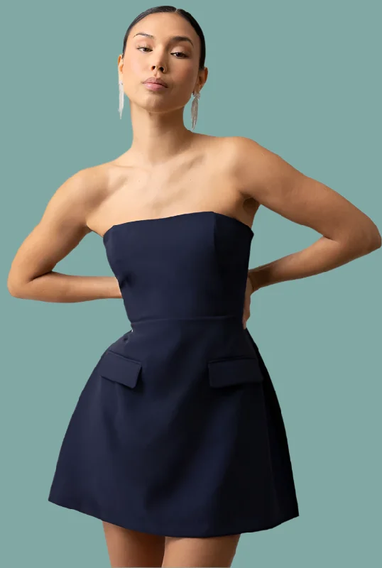 Huston Mini Dress Cozy Satin Mini Dress