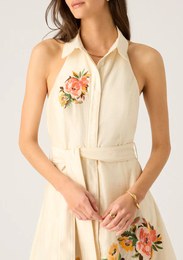 Mos - Soleil Mini Dress Elegant Lace-Up Mini Dress