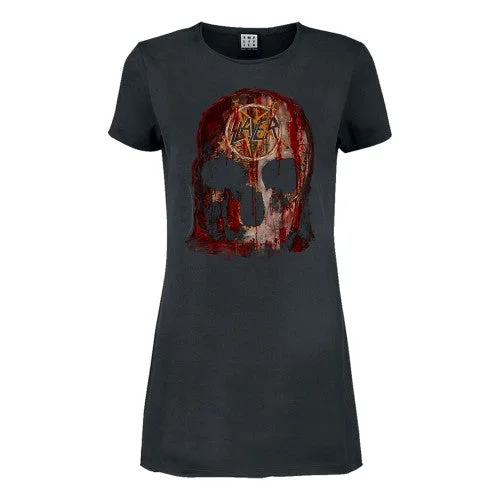 Amplified Womens/Ladies World Sacrifice T-Shirt Dress-- Print Jacquard Patchwork