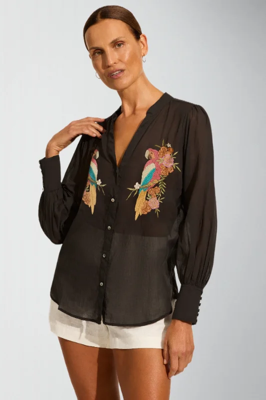 AUGUSTE THE LABEL Womens Birdie Blouse - Black Chic Sleeveless Blouse