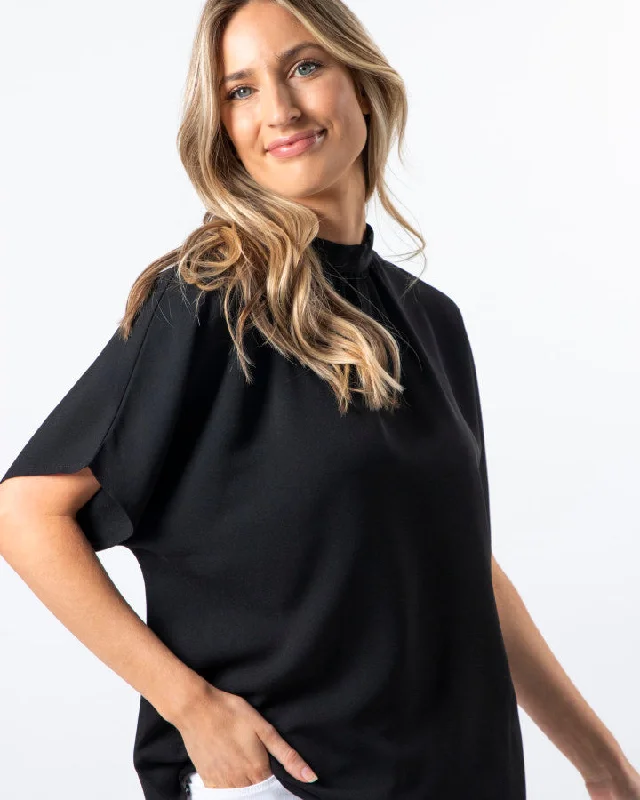 Stella & Gemma  Blouse Giovana Black Soft Knit Blouse