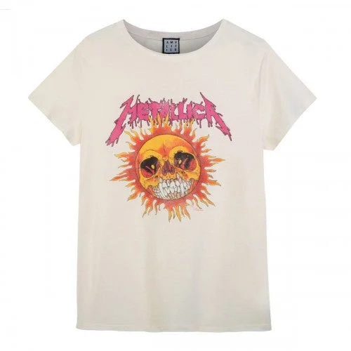 Amplified Womens/Ladies Neon Sun Metallica T-Shirt-- Elasticated Padded Insulated