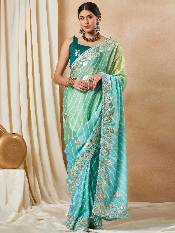Women's Chiffon Light Blue Embroidered Designer Saree With Blouse Piece Stylish Wrap Blouse Women's Chiffon Light Blue Embroidered Designer Saree With Blouse Piece Stylish Wrap Blouse