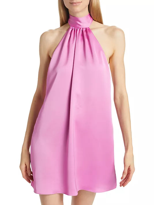Sam Halter Mini Dress Pink Orchid - Ramy Brook Fashionable Mini Dress with Frills