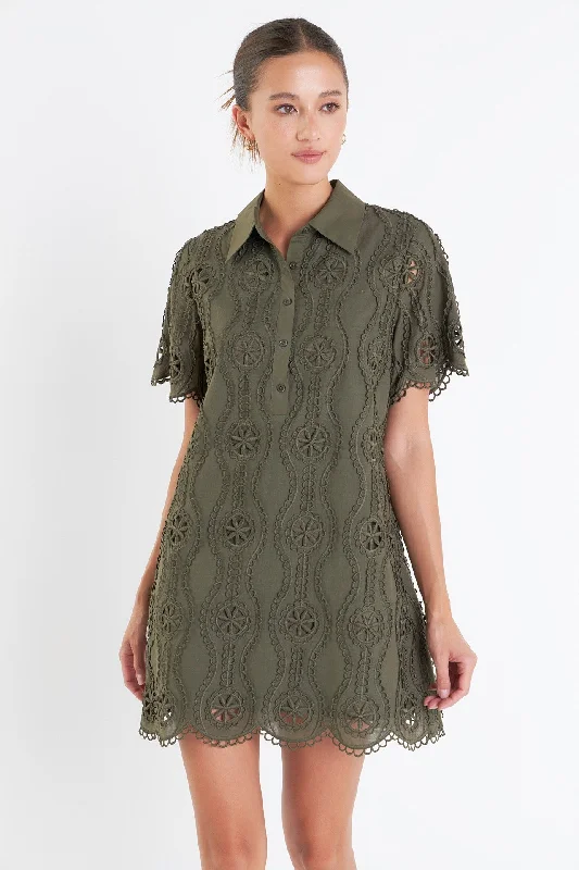Ami Mini Dress Elegant Lace-Up Mini Dress