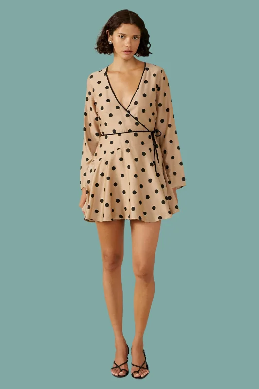 Lucinda Mini Dress Cozy Wraparound Mini Dress