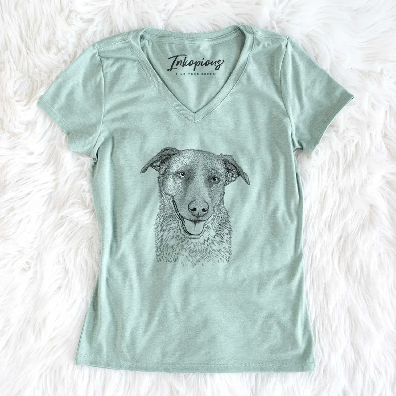 Bare Reef the Mixed Breed - Women's V-neck Shirt-- Collared Crew Neck Turtle Neck