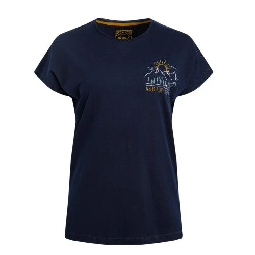 Weird Fish Womens/Ladies Wander Graphic Print Slub Organic T-Shirt-- Chenille Blend Fleece Blend Nylon Blend Weird Fish Womens/Ladies Wander Graphic Print Slub Organic T-Shirt-- Chenille Blend Fleece Blend Nylon Blend