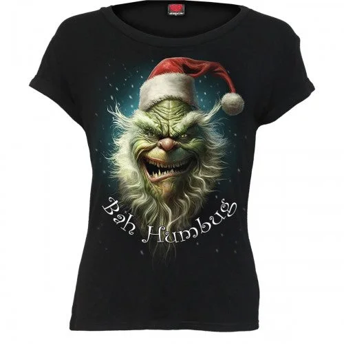 Spiral Direct Womens/Ladies Bah Humbug Short-Sleeved T-Shirt-- Modern Contemporary Chic Spiral Direct Womens/Ladies Bah Humbug Short-Sleeved T-Shirt-- Modern Contemporary Chic