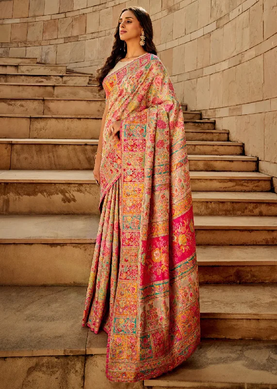 Women's Cotton Silk Beige Woven Design Designer Saree With Blouse Piece Lightweight Chiffon Blouse Women's Cotton Silk Beige Woven Design Designer Saree With Blouse Piece Lightweight Chiffon Blouse