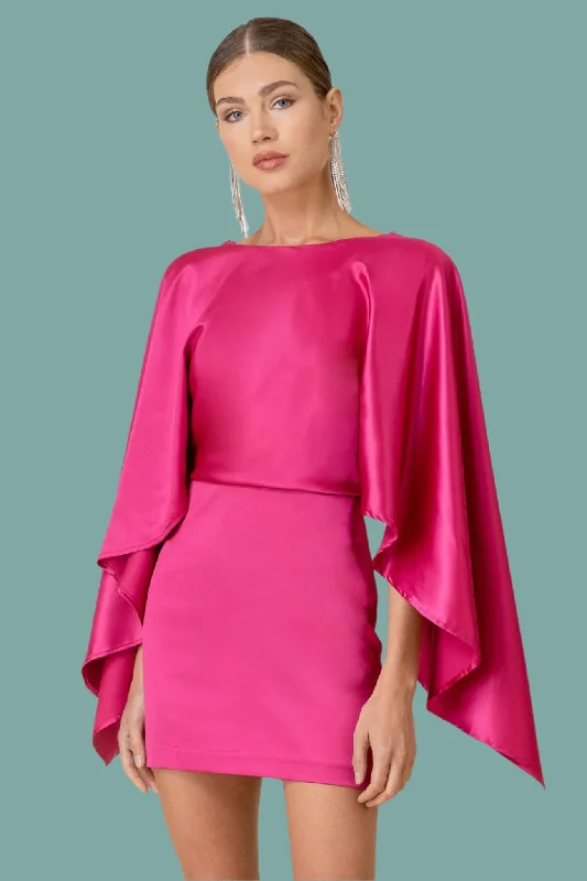 Rosie Cape Mini Dress Comfortable Casual Mini Dress