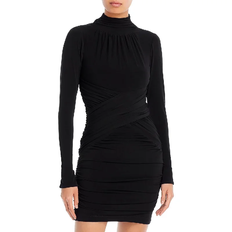 Womens Above Knee Ruched Mini Dress Comfortable Boho Mini Dress