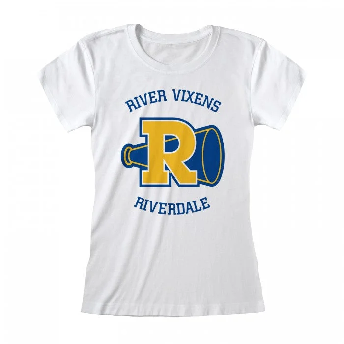 Riverdale Womens/Ladies River Vixens T-Shirt-- Mesh Canvas Denim