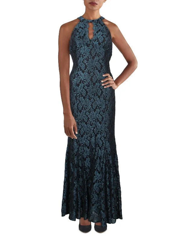 Petites Womens Glitter Lace Evening Dress Tunics Favorite customer