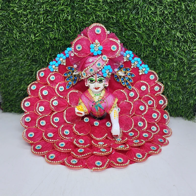 Beautiful rani dress for laddu gopal ji Tunics Prom sequined