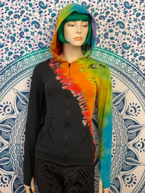 Small Michael Martelli REVERSE Women's Hoodie #3 Hoodie with Stripes Bold Sporty