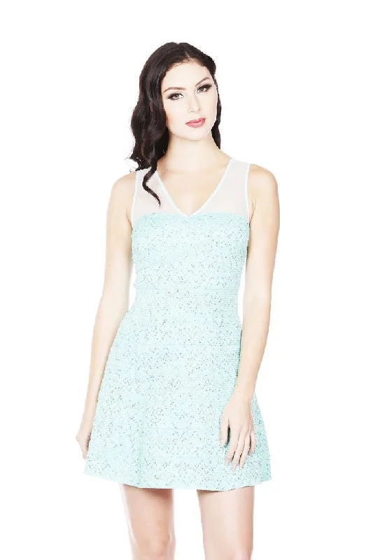 Naughty Grl Fit & Flare Sequin Party Dress - Mint Tunics Stylish modern