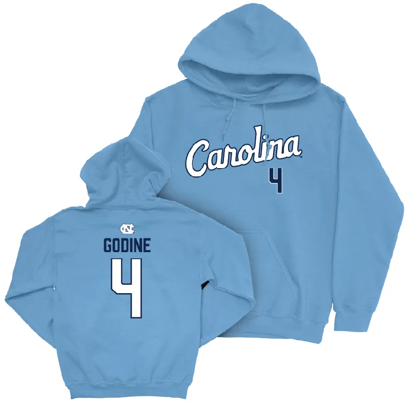 UNC Women's Lacrosse Carolina Blue Script Hoodie - Caroline Godine Hoodie with Pattern Geometric Abstract UNC Women's Lacrosse Carolina Blue Script Hoodie - Caroline Godine Hoodie with Pattern Geometric Abstract