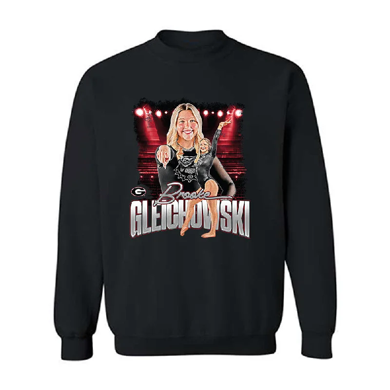 Georgia - NCAA Women's Gymnastics : Brooke Gleichowski - Crewneck Sweatshirt Hoodie with Hem Ribbing Snug Secure Georgia - NCAA Women's Gymnastics : Brooke Gleichowski - Crewneck Sweatshirt Hoodie with Hem Ribbing Snug Secure