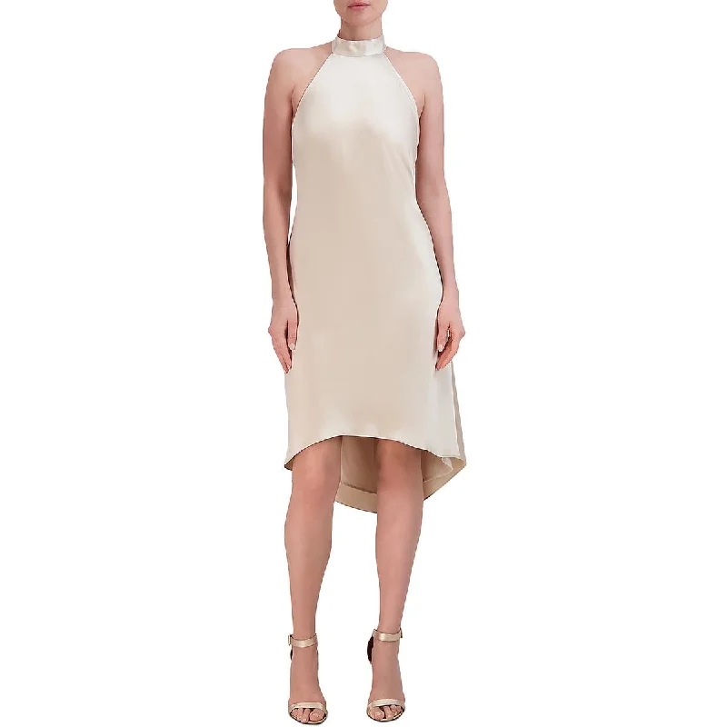 BCBGMAXAZRIA Womens Satin Midi Cocktail And Party Dress Tunics Bridal satin
