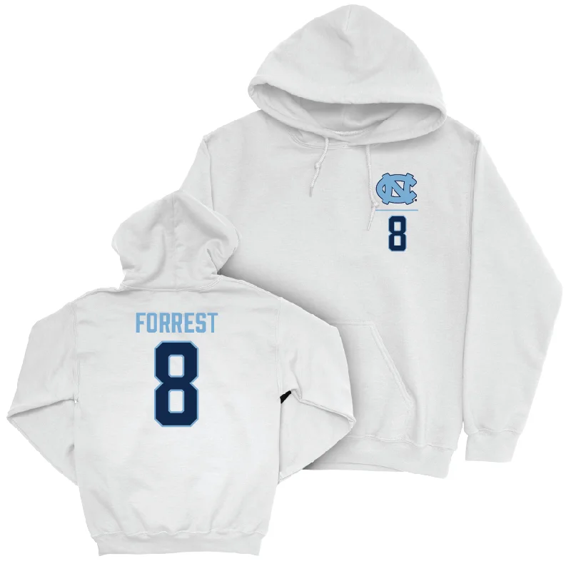 UNC Women's Lacrosse White Logo Hoodie  - Sam Forrest Hoodie Sweatshirt Pullover