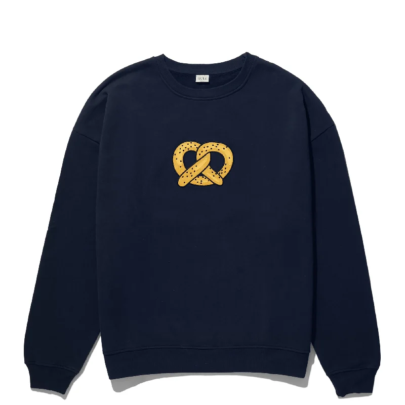 The Oversized Pretzel Sweatshirt - Navy Oversized Hoodie Comfort Casual