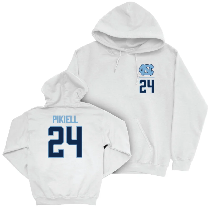 UNC Women's Lacrosse White Logo Hoodie  - Olivia Pikiell Hoodie Sweatshirt Pullover