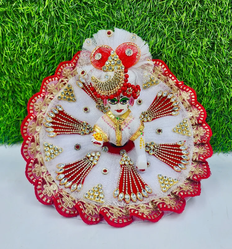 Beautiful Red and white  dress for Laddu gopal ji Tunics Seasonal trendy