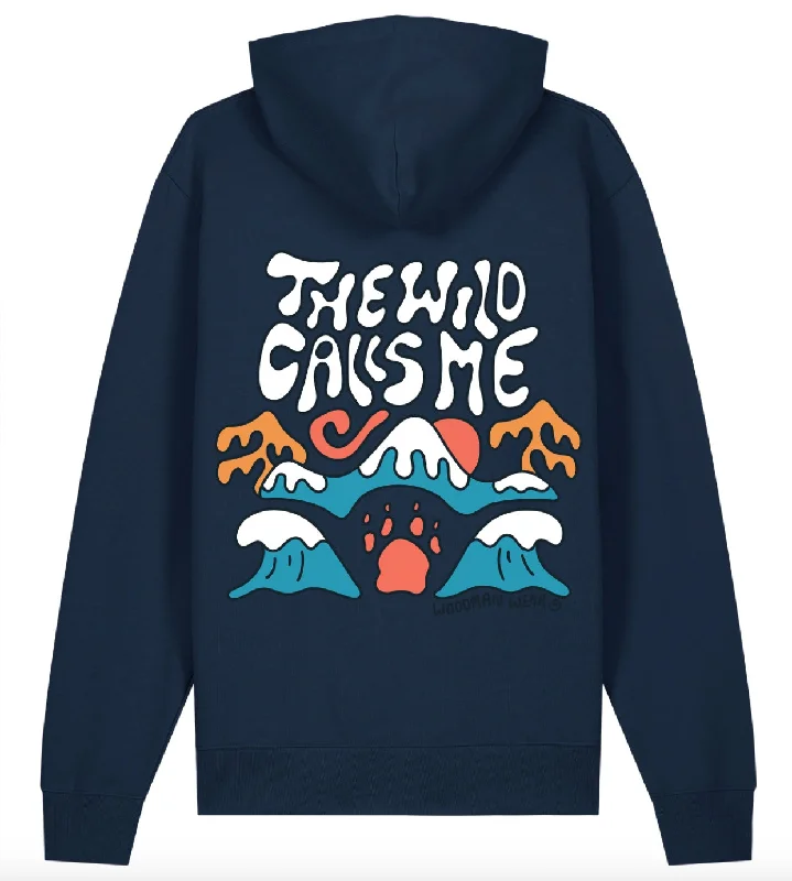Hoodie - the wild calls me Hoodie with Snap Buttons Easy Quick