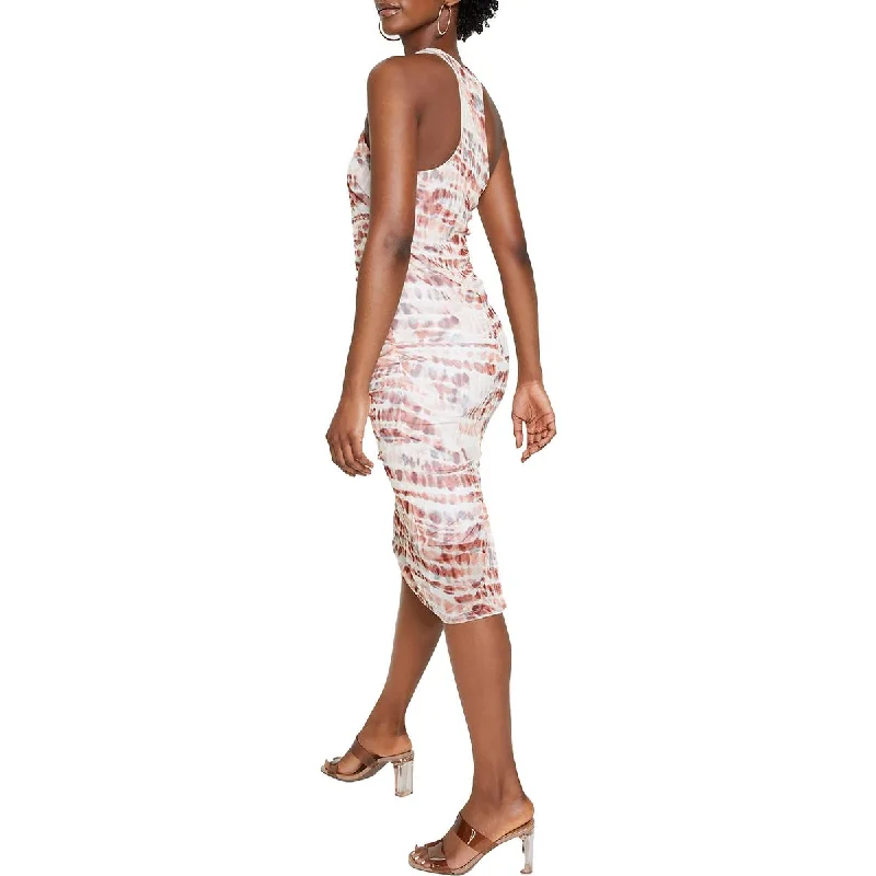 Bar III Womens Ruched Long Cocktail and Party Dress empire Waist empire