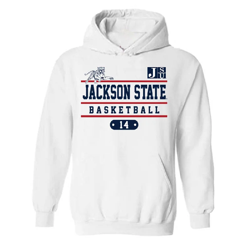 Jackson State - NCAA Women's Basketball : Arianna Durrell - Classic Fashion Shersey Hooded Sweatshirt Hoodie with Button Classic Timeless Jackson State - NCAA Women's Basketball : Arianna Durrell - Classic Fashion Shersey Hooded Sweatshirt Hoodie with Button Classic Timeless