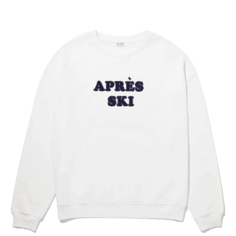 The Oversized Après Ski Town Sweatshirt - Cream Cotton Hoodie Fleece Lining Warmth